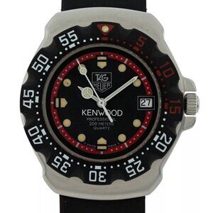 RARE Tag Heuer NOS 35mm Formula 1 Kenwood Dial Black/ Red F1 Watch! Ref: WA1214!